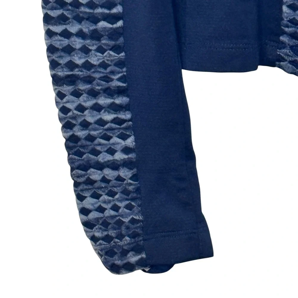 Nike Pro Women Top Hyperwarm Turtleneck Workout Training Long Sleeve Blue Medium